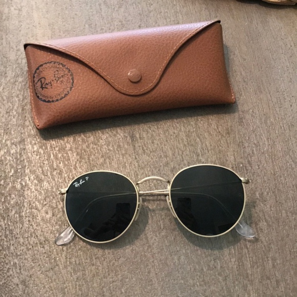 New Ray Ban RB3447 Round Metal Sunglasses